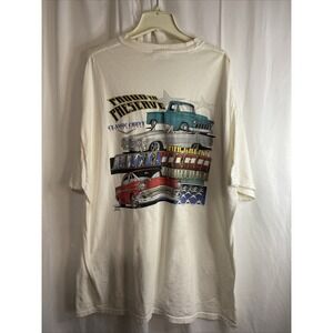 Hanes Chevy Graphic T-Shirt Mens XL White‎ Good Vintage Classic Car Americana